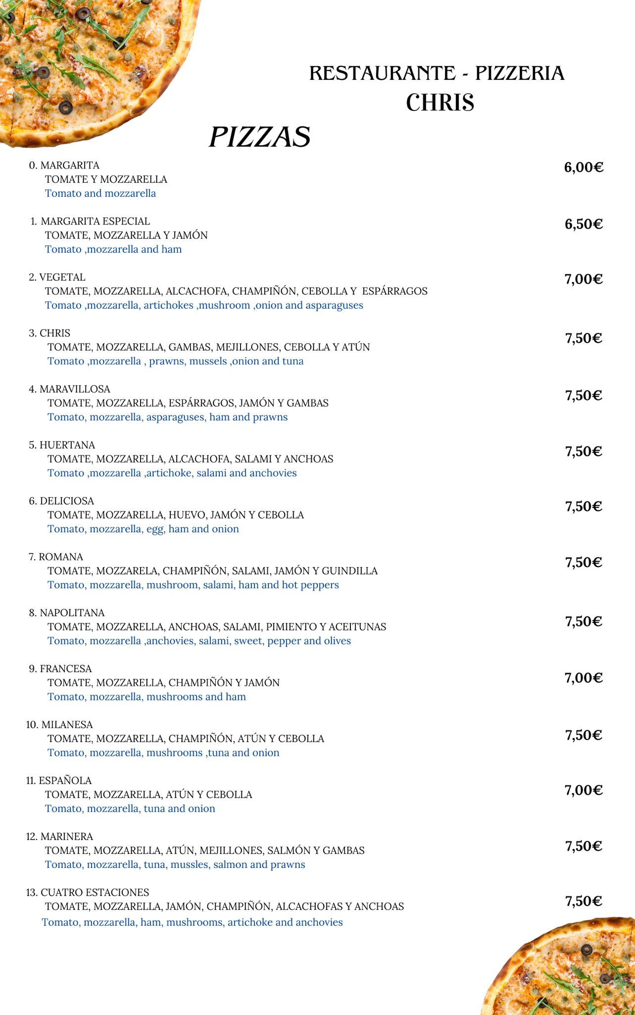 Pizzas Clásicas